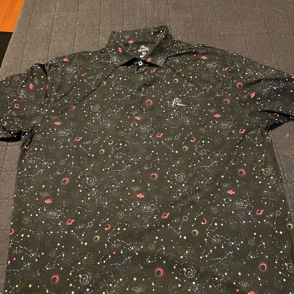 Rhoback Galaxy Print Polo XL